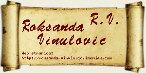 Roksanda Vinulović vizit kartica